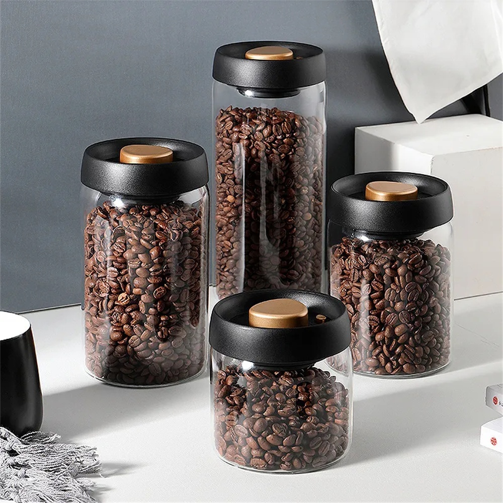 Coffee Tea Canister Set - 1pack Coffee Bean Storage Container Airtight