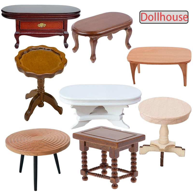 Coffee Tea & Company - 1:12 Dollhouse Miniature Round Table Tea