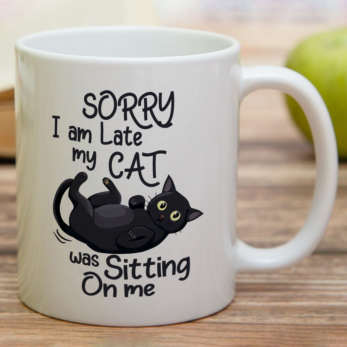 Coffee Tea And Me - 1 Funny Cat Shaped Ceramic Mug