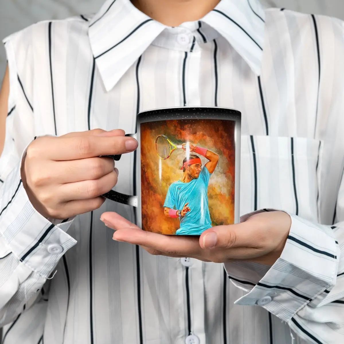 Wallpaper Coffee And Tea - Wallpaper Rafael Nadal Mug Funny Ceramic
