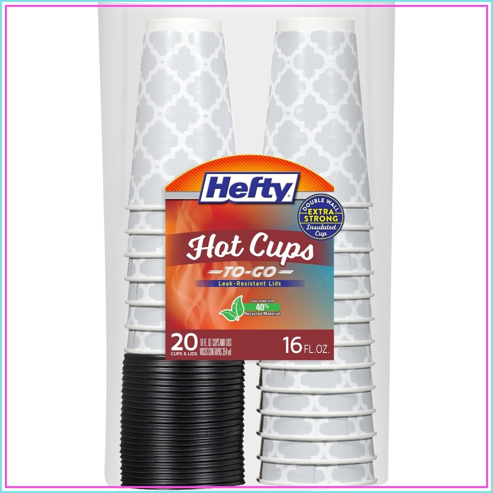 Wallpaper Coffee And Tea - Insulated Paper Hot Cups with Lids,