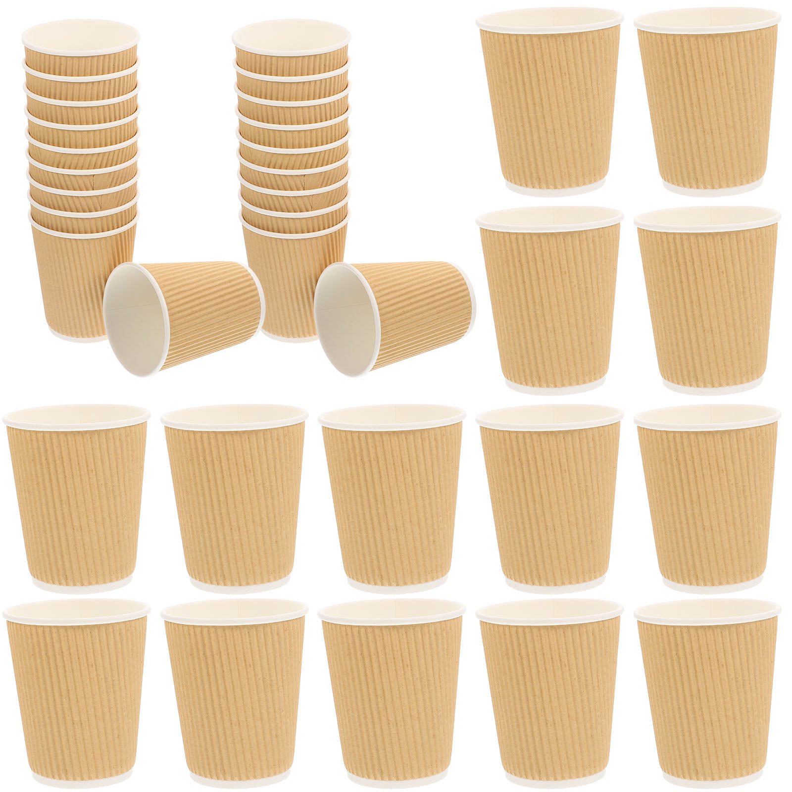Wallpaper Coffee And Tea - 50Pcs Double-Wall Disposable Paper Cups 6