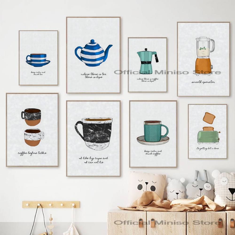 Coffee Tea Kitchenware Poster  - Wallpaper Coffee And Tea review and price