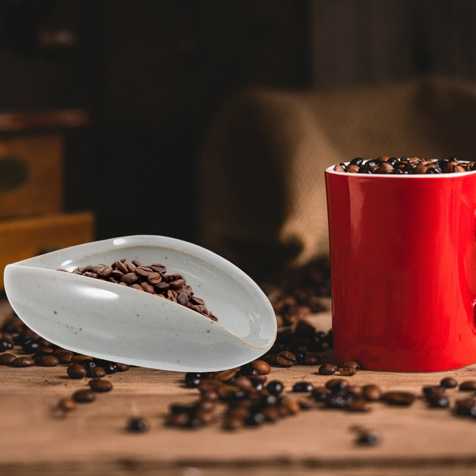 Ceramic Coffee Bean Dosing Tra - Coffee Tea Leaf And Bean review and price