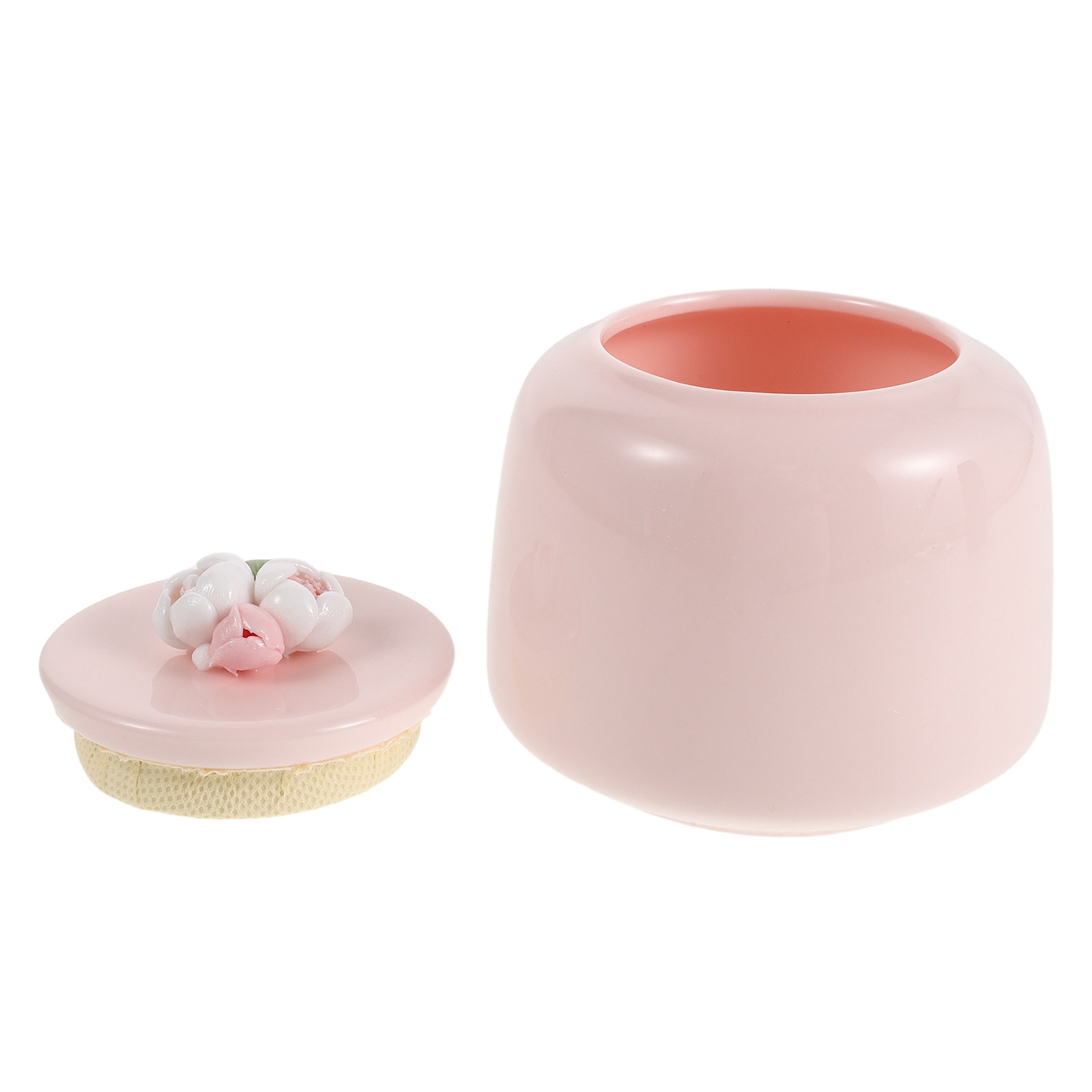 Ceramic Tea Jar Pink Porcelain - Coffee Tea Leaf And Bean review and price