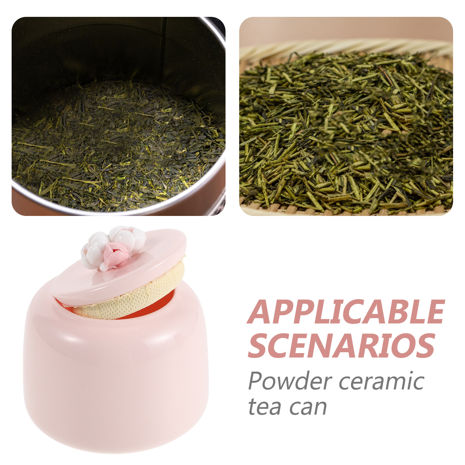 Ceramic Tea Jar Pink Porcelain - Coffee Tea Leaf And Bean review and price