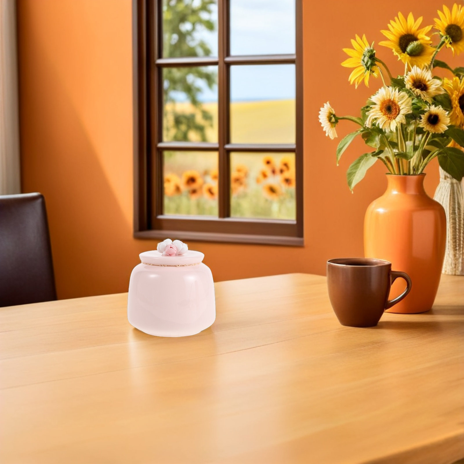 Ceramic Tea Jar Pink Porcelain - Coffee Tea Leaf And Bean review and price