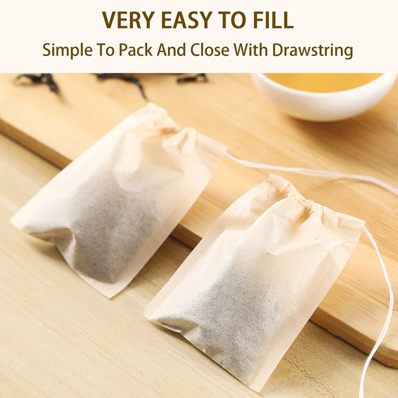 100Pcs Teabags with Drawstring - Coffee Tea Leaf And Bean review and price