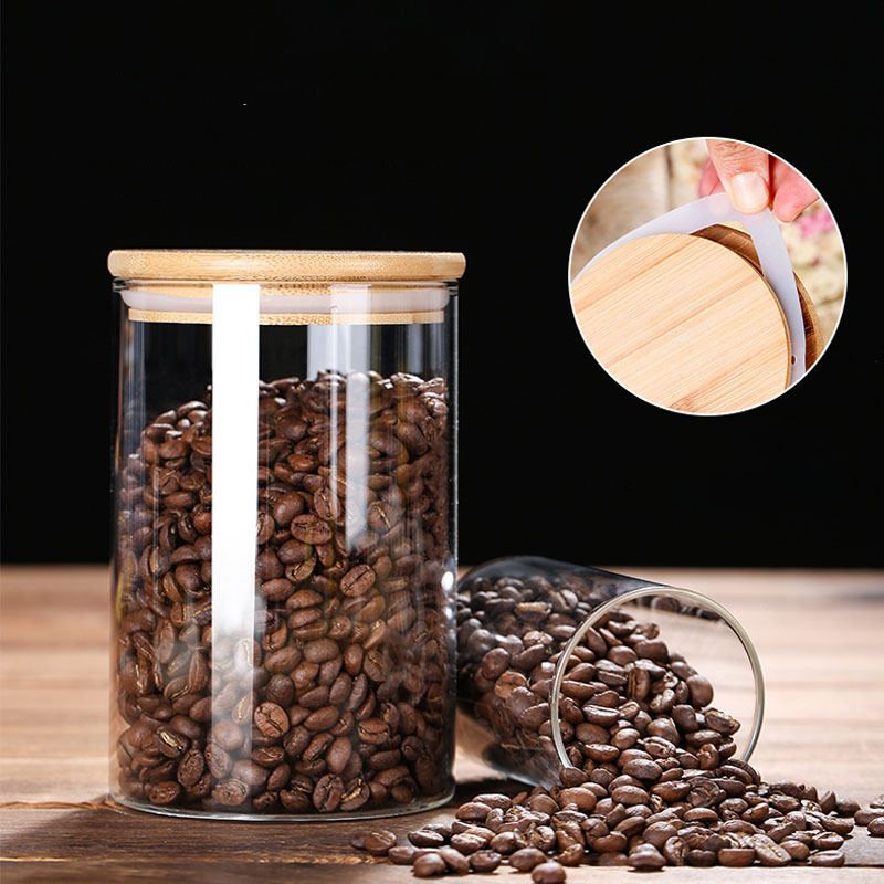 Glass Food Storage Jars with A - Coffee Tea Leaf And Bean review and price