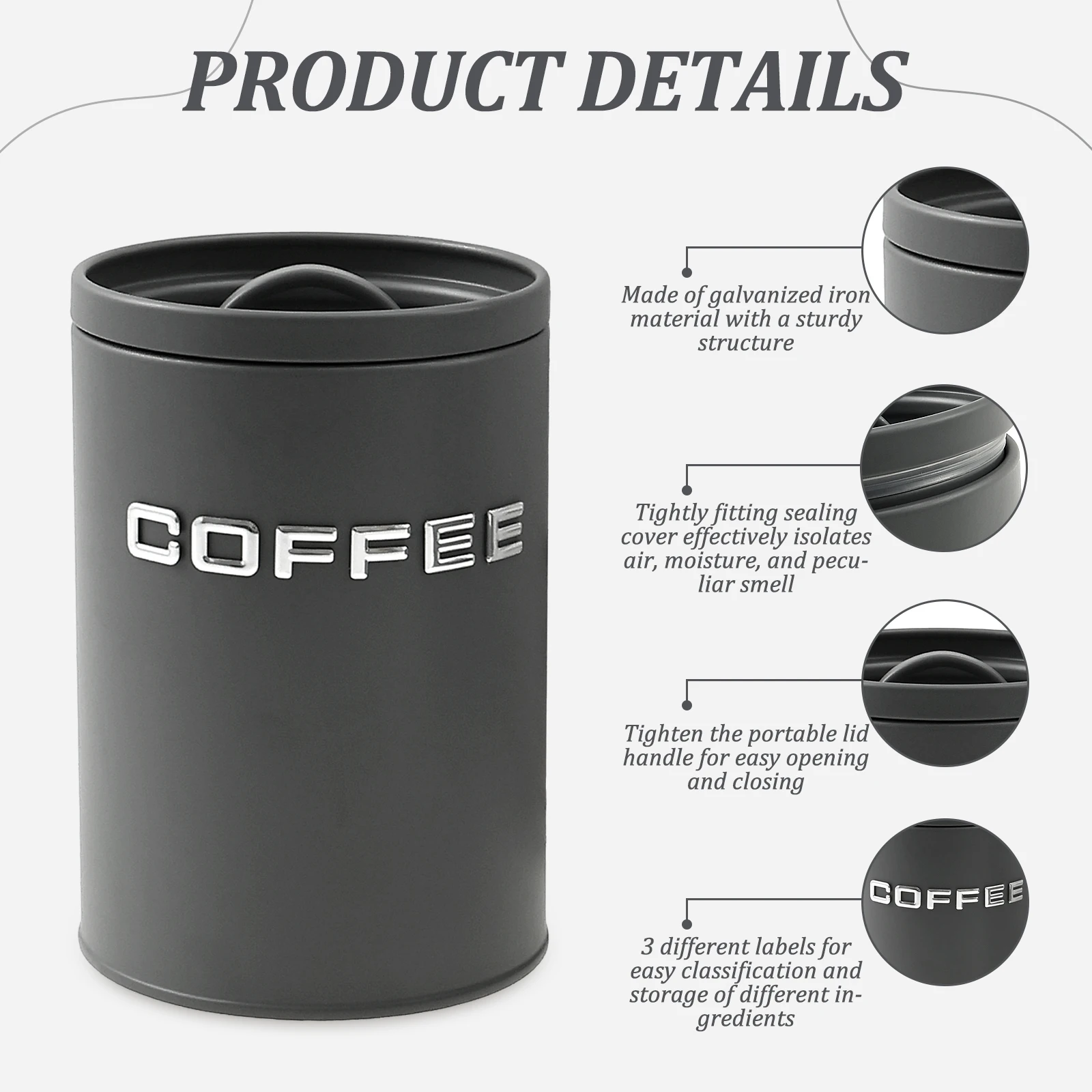 3 Pcs Tea Coffee Sugar Caniste - Coffee Tea Canister Set review and price