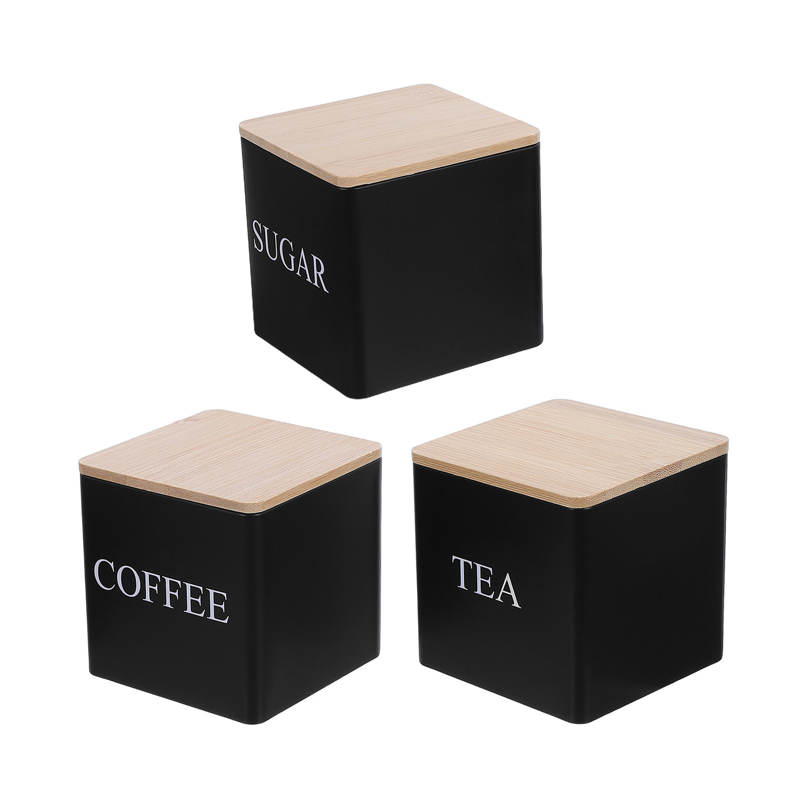3Pcs Metal Tea Coffee Sugar Ca - Coffee Tea Canister Set review and price