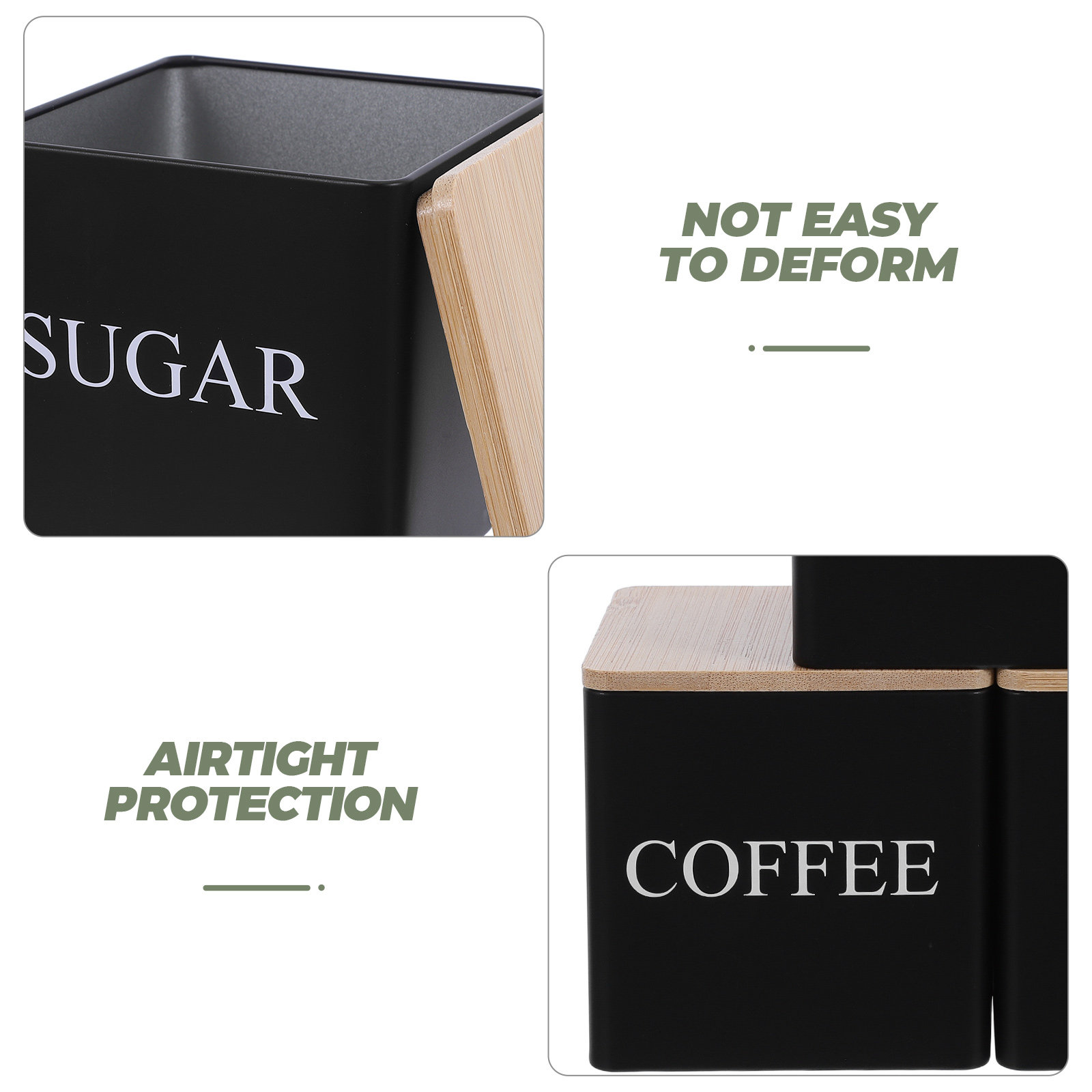 3Pcs Metal Tea Coffee Sugar Ca - Coffee Tea Canister Set review and price